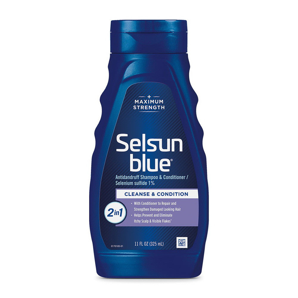 Selsun Blue Shampoo Naturals Dandruff 2-In-1 Strength, 11 Oz